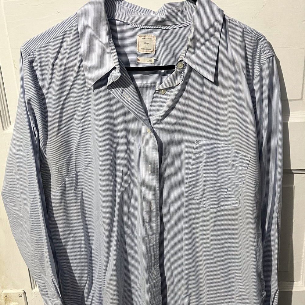 Pinstriped XL GAP Shirt.